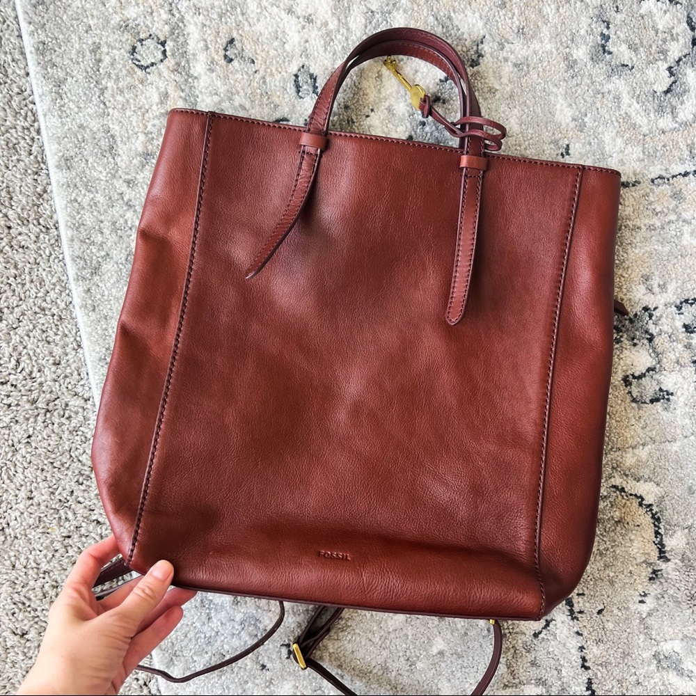Fossil Leather Convertible Backpack